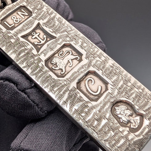 1977年 英国 純銀製 ジュビリーインゴットペンダント&純銀製チェーン 計32g L&N